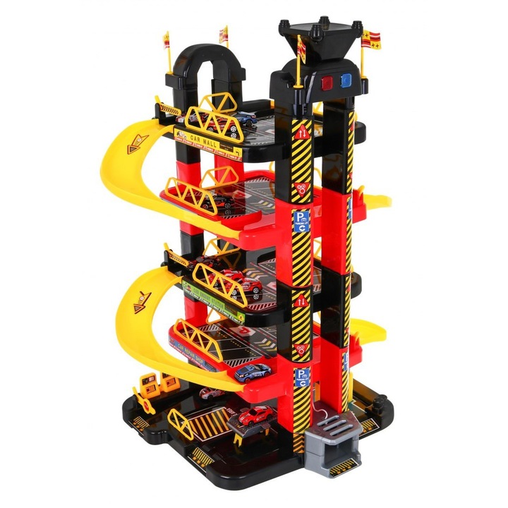 Голям 5-етажен паркинг-гараж с 10 автомобила