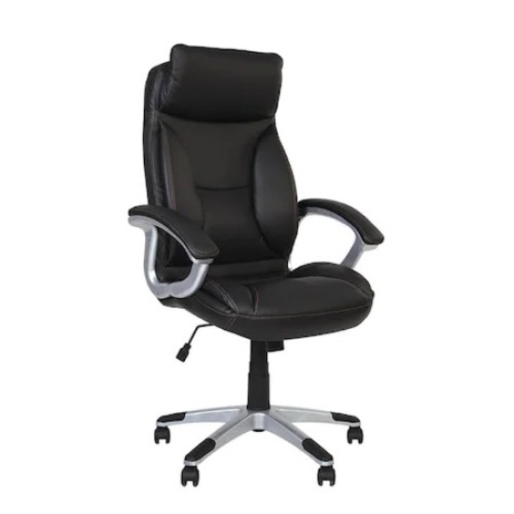 Scaun directorial KAVIS, piele naturala, negru