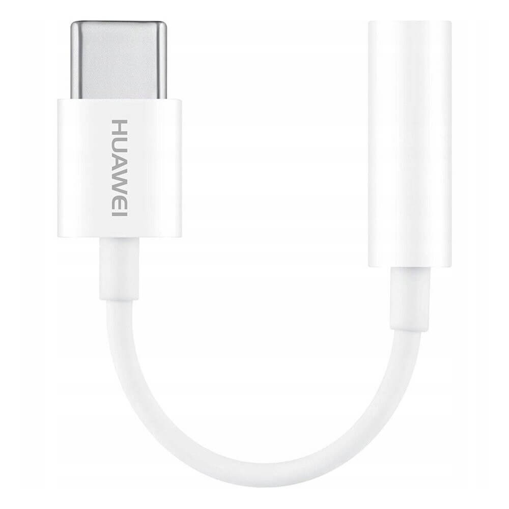 Adaptor / Convertor Huawei, Audio AUX, Mufa USB-C la Jack 3,5 mm, Bulk, Alb