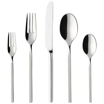 Set tacamuri 30 piese Newwave Villeroy and Boch, inox, argintiu, lucios 246969 Set tacamuri 30 piese Newwave Villeroy and Boch, inox, argintiu, lucios 246969