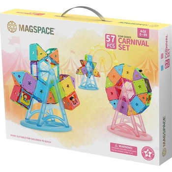 Set de constructie magnetic Magspace - Carnival set, 57 piese Set de constructie magnetic Magspace - Carnival set, 57 piese