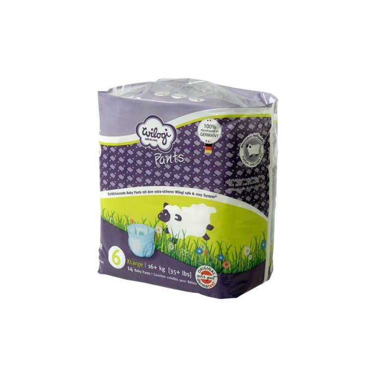 Set scutece pentru copii, WILOGI, XL, 6 x 14 bucati