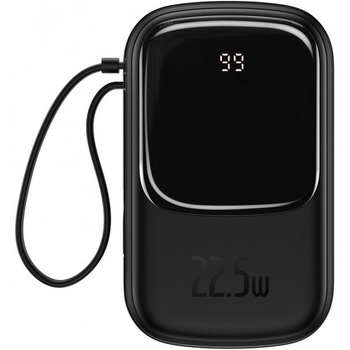 Power Bank BASEUS PPQD-I01 22.5W 20000MAH Black cu cablu USB Tip C Power Bank BASEUS PPQD-I01 22.5W 20000MAH Black cu cablu USB Tip C