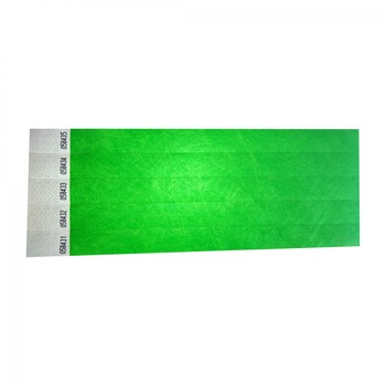 Set 300 buc. bratari de identificare (de intrare / acces evenimente) din hartie tyvek 3/4'' culoare neon green Set 300 buc. bratari de identificare (de intrare / acces evenimente) din hartie tyvek 3/4'' culoare neon green