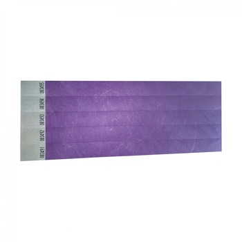 Set 300 buc. bratari de identificare (de intrare / acces evenimente) din hartie tyvek 3/4'' culoare lavender Set 300 buc. bratari de identificare (de intrare / acces evenimente) din hartie tyvek 3/4'' culoare lavender