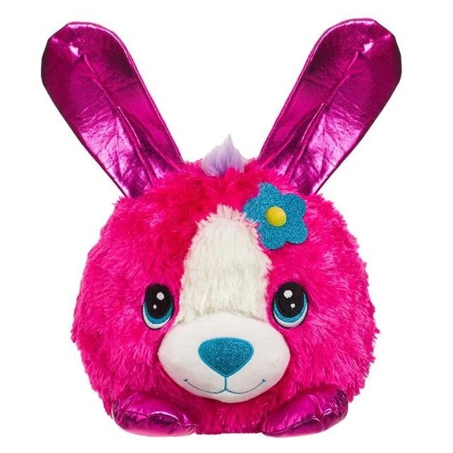 Jucarie de plus, Zola®, iepuras roz cu floricica, 30 cm