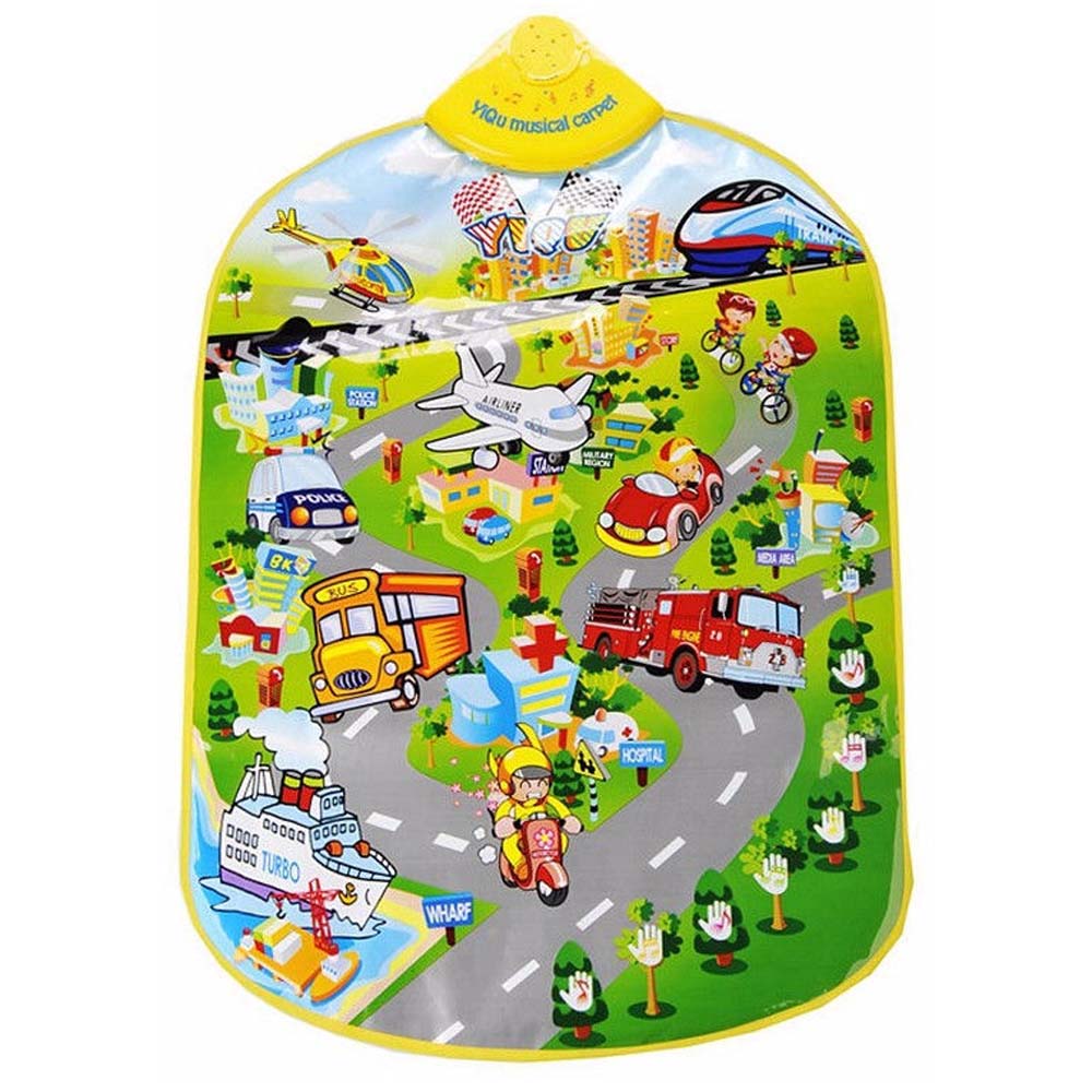 Covoras Inteligent Muzical Pentru Copii, City Music Traffic, Interactiv, 75x55x0.5 cm, MC1001 RCO®