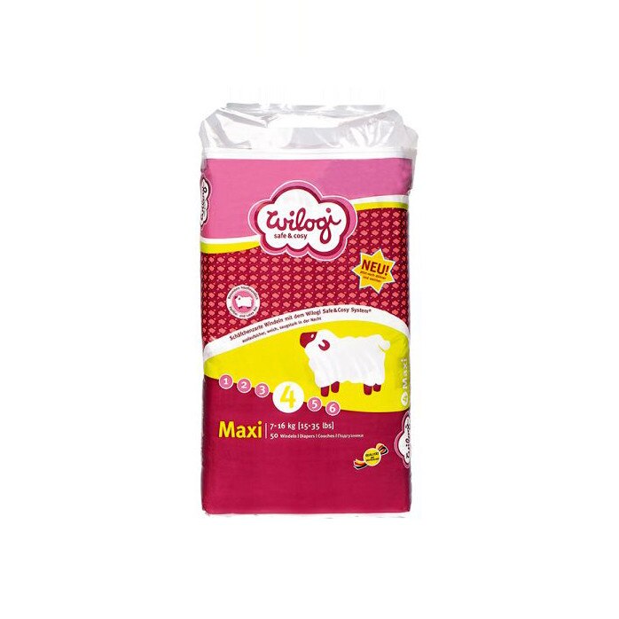 Set scutece pentru copii, WILOGI, marime 4, 3 x 50 bucati