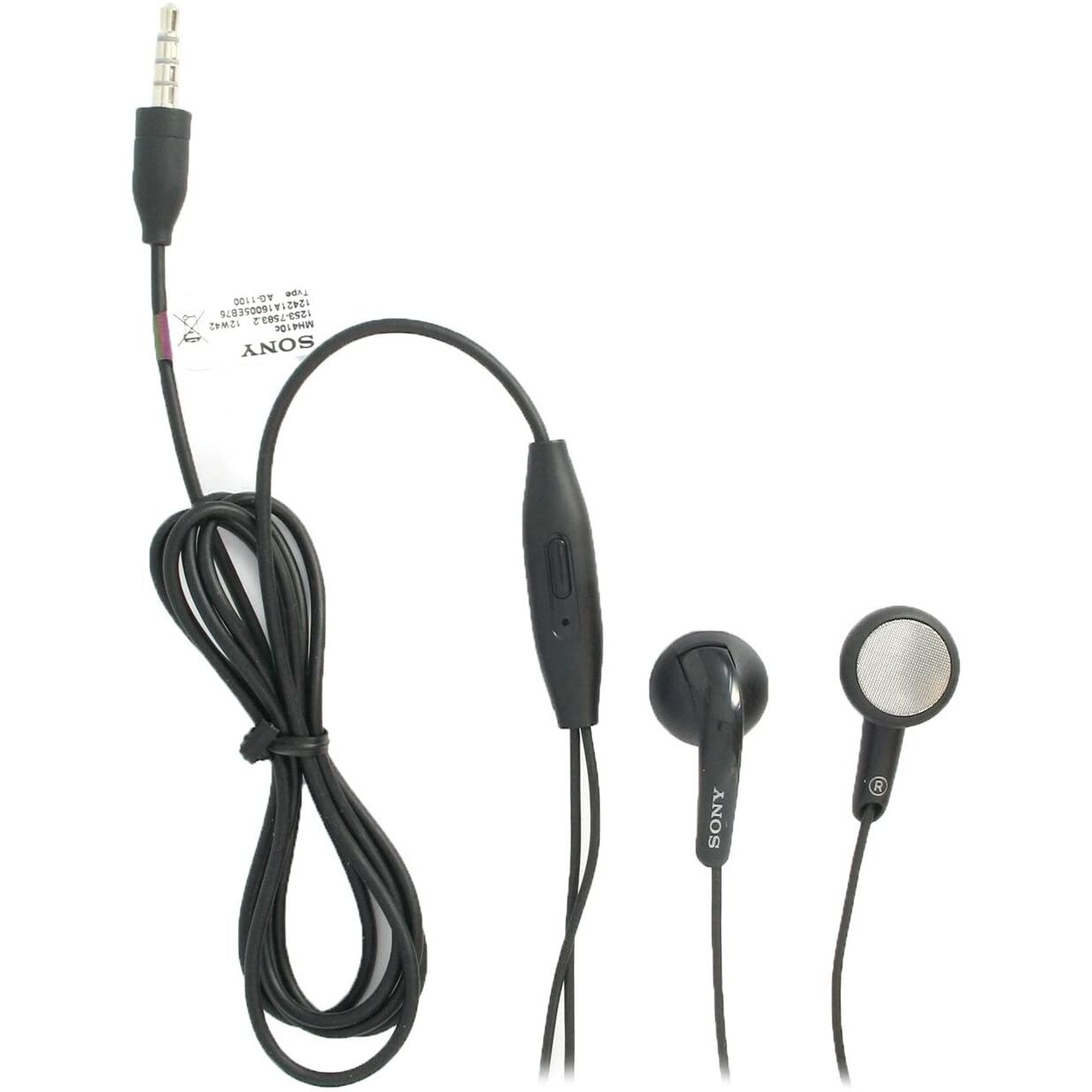 Casti Sony MH-410 cu fir si microfon, conector Jack 3.5 mm, Negru, GSM-BBL3153