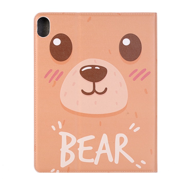 Husa tip carte pentru tableta iPad Pro 11 inch 2018 si 2020, piele ecologica, buzunar card, Maro, GSM-BBL3148