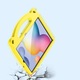 Gyermek tablet tok Apple Ipad AIR 4 / IPAD PRO 11 (2018/2020/2021), Kid Safe AntiShock, állvány, ceruzatartó, Optim Protection, Happy Colorful, szilikonhab, sárga