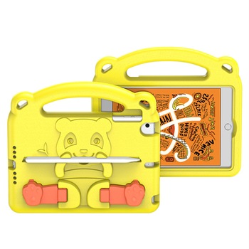 Husa tableta copii pentru Samsung Galaxy Tab A7 2020 10.4 (T500 / T505), Kid Safe AntiShock, Stand, Stylus Holder, Optim Protection, Happy Colorful, Silicon Spuma, Galben Husa tableta copii pentru Samsung Galaxy Tab A7 2020 10.4 (T500 / T505), Kid Safe AntiShock, Stand, Stylus Holder, Optim Protection, Happy Colorful, Silicon Spuma, Galben