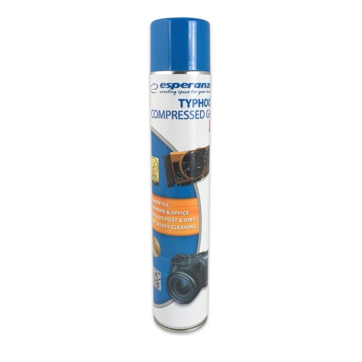 Esperanza Typhoon XL ES124 sűrített levegős spray, 750 ml, készülékek tisztításához