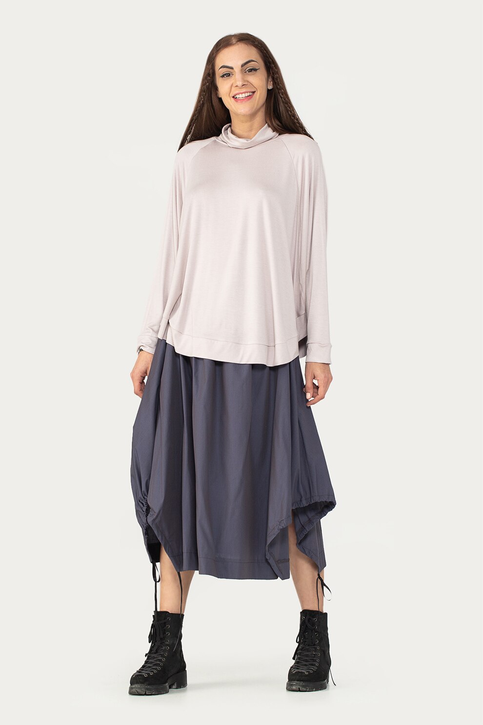 Antonia M, Bluza supradimensionata cu maneci raglan, Roz pal