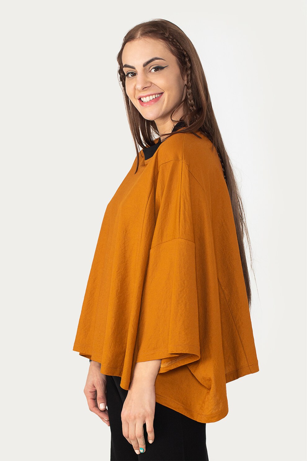 Antonia M, Bluza lejera cu maneci cazute, Oranj stins