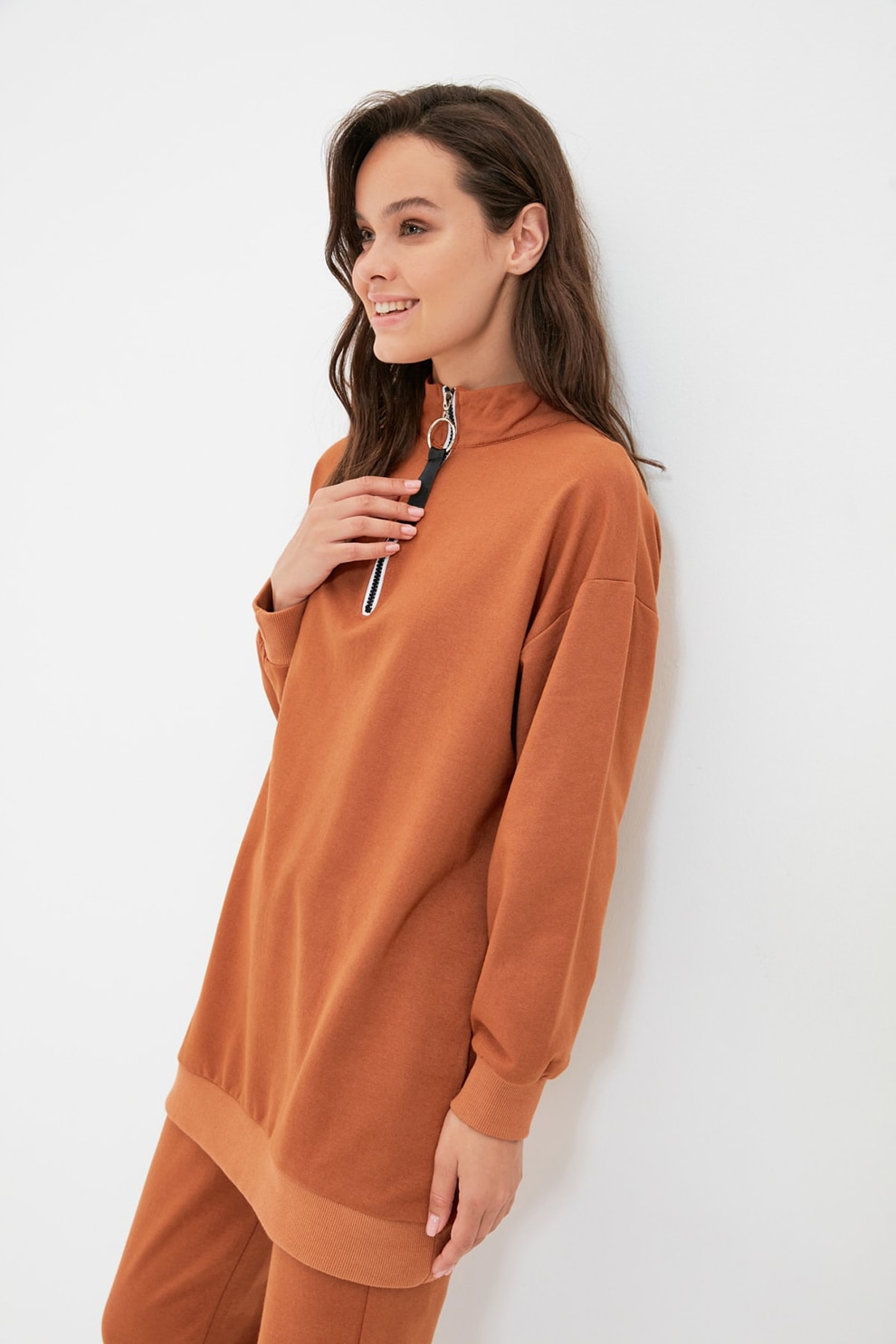 Trendyol, Trening cu fenta cu fermoar, Scortisoara, S