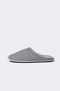 DeFacto, Papuci de casa din material textil, Gri inchis melange DeFacto, Papuci de casa din material textil, Gri inchis melange
