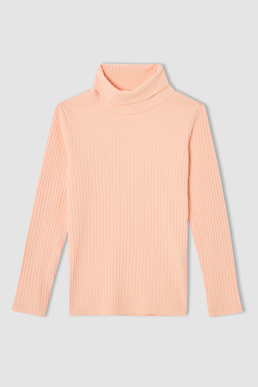 DeFacto, Pulover cu striatii si guler inalt, Piersica