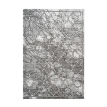 Covor Modern & Geometric Decorino Colectia Marmaris, Argintiu 80x300, C17-0110006 Covor Modern & Geometric Decorino Colectia Marmaris, Argintiu 80x300, C17-0110006