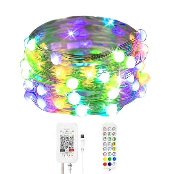 Instalatie LED RGB, YWX®, 10 M, Mod Sincronizare Muzica, Bluetooth APP, Telecomanda cu Infrarosu, USB, Rezistenta la Apa IP44, Multicolor Instalatie LED RGB, YWX®, 10 M, Mod Sincronizare Muzica, Bluetooth APP, Telecomanda cu Infrarosu, USB, Rezistenta la Apa IP44, Multicolor