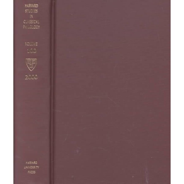 Harvard Studies in Classical Philology V100 de C Segal