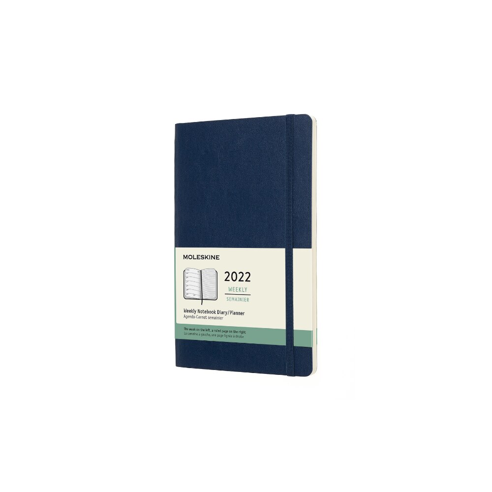 Calendar lunar 2022, Moleskine, Soft cover, Mare, 13x21 cm, Albastru safir