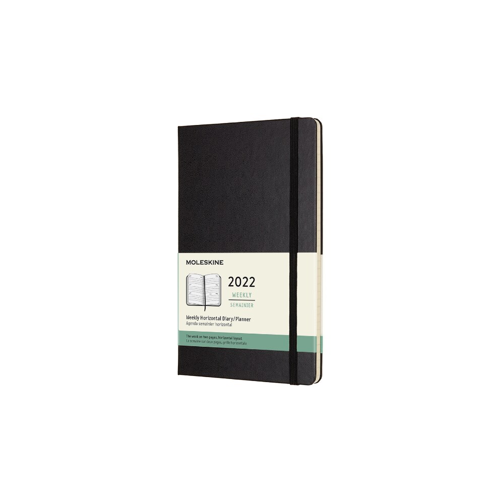 Calendar lunar 2022, Moleskine, Calendar englezesc, Hard cover, Mare, 13x21 cm, Negru