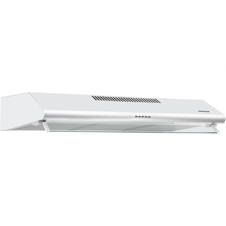 Hota traditionala Heinner HCH-490-WH, 2 motoare, Putere de absorbtie 304.5 m3/h, Lumina LED, 3 trepte de viteza, 90 cm, Alb