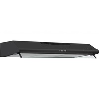 Hota traditionala Heinner HCH-490-BK, Putere de absorbtie 304.5 m3/h, Lumina LED, 3 trepte de viteza, 90 cm, Negru