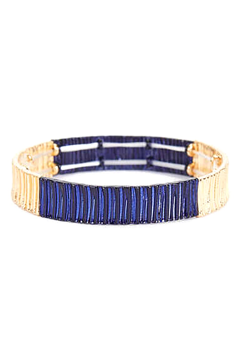 PARFOIS, Bratara elastica in doua nuante, Auriu/Bleumarin