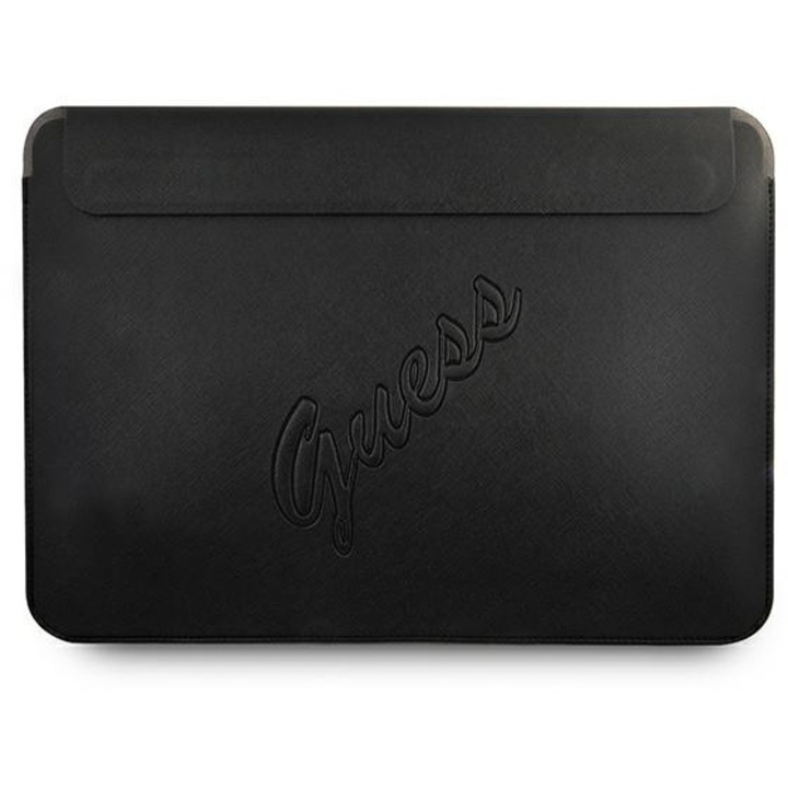 Чанта за лаптоп Guess Sleeve GUCS13PUSASBK Saffiano Script, до 13", черен
