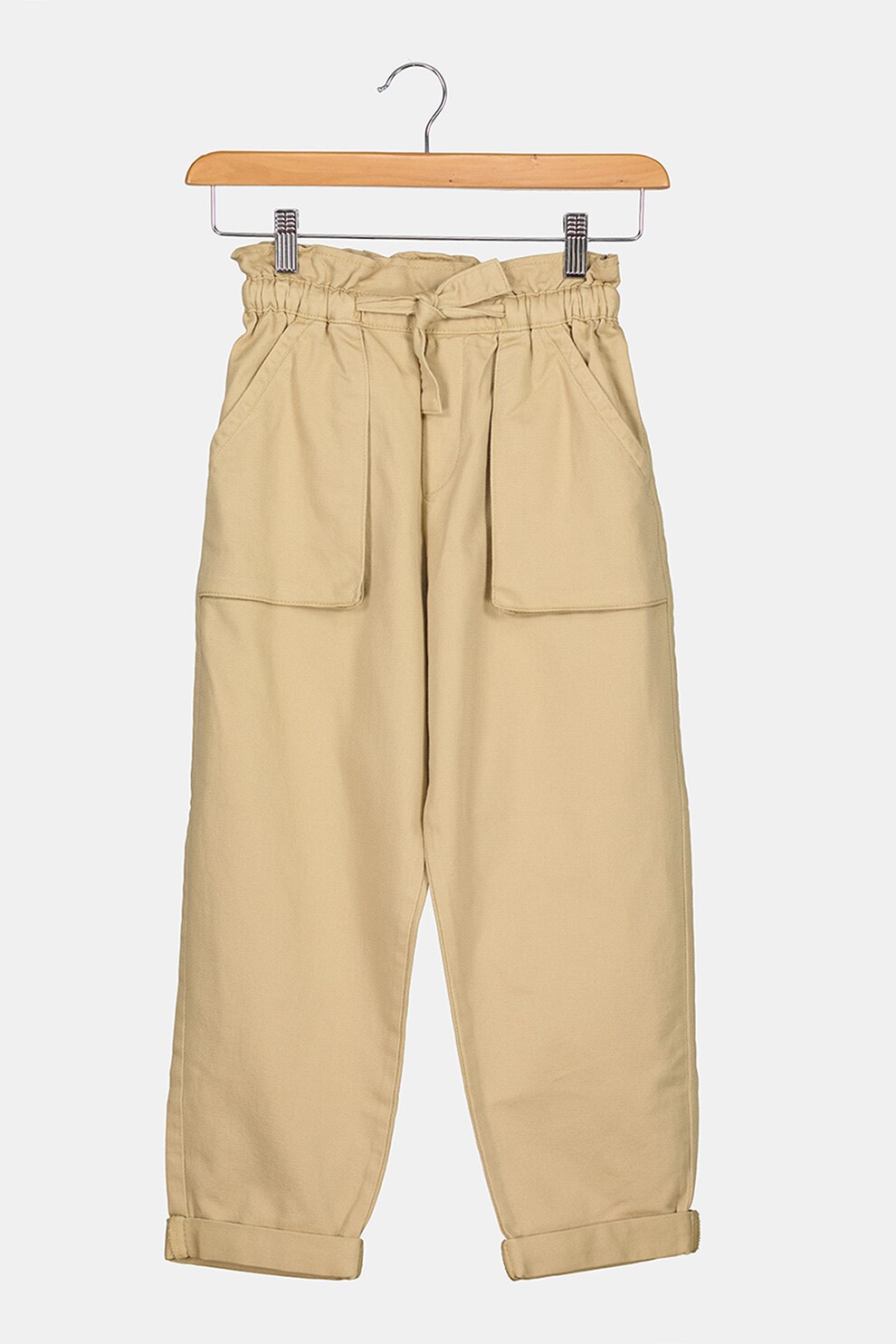 United Colors of Benetton, Pantaloni cu talie elastica, Maro nisip