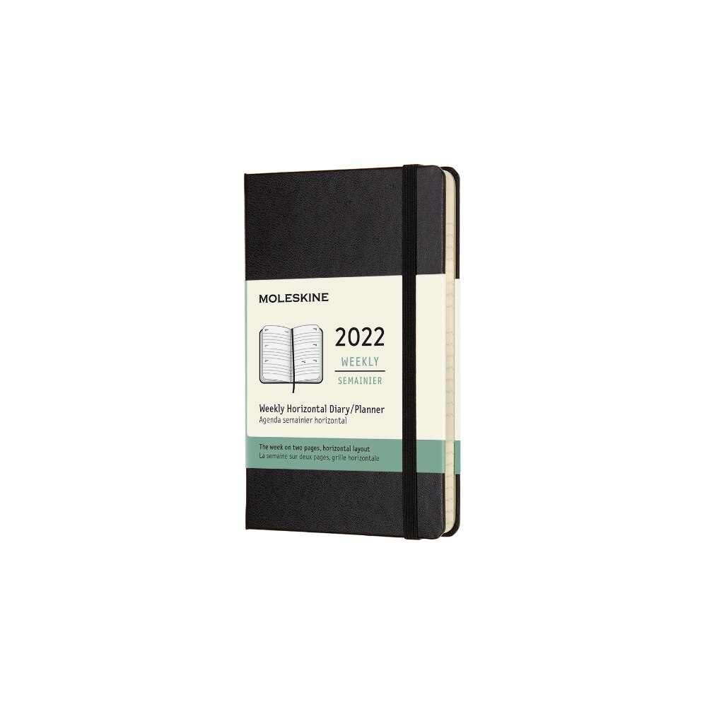 Calendar lunar 2022, Moleskine, Calendar englezesc, Hard cover, 9x14 cm, Negru