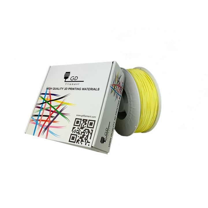Консуматив за 3d принтер GD Filament PLA max, 1.75mm±0.05mm, бебешко жълто