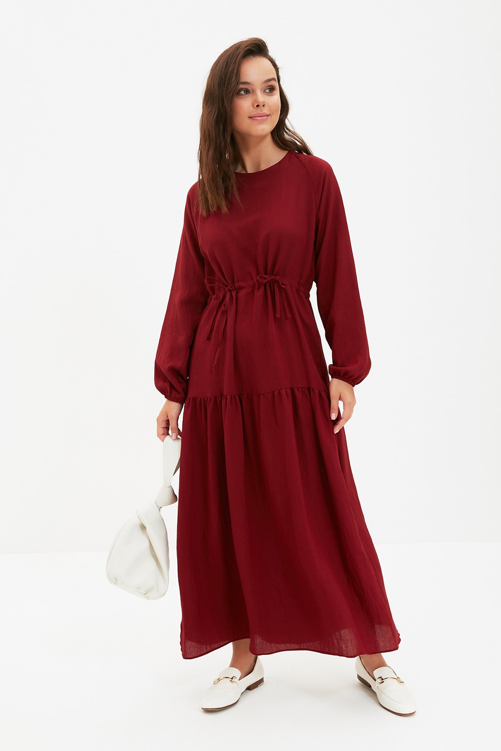 Trendyol, Rochie maxi evazata, Visiniu
