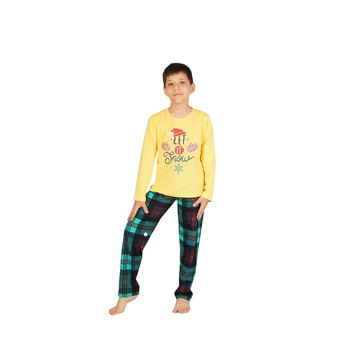 Pijamale baieti ,bluza cu maneca lunga pantaloni lungi, Galben Pijamale baieti ,bluza cu maneca lunga pantaloni lungi, Galben