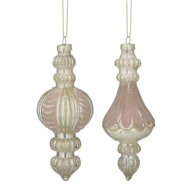 Set 6 globuri Pink Golden 6,5 cm x 15 cm