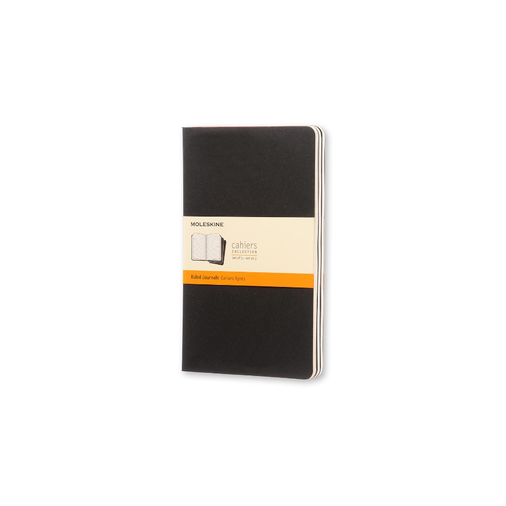 Set 3 caiete Moleskine, Carton/Hartie, 70 g/m2, 13x21 cm, Negru
