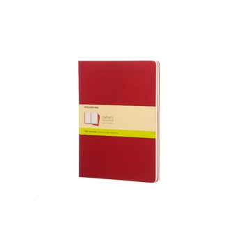 Set 3 caiete Moleskine, Carton/Hartie, 70 g/m2, XL, 19x25 cm, Rosu Set 3 caiete Moleskine, Carton/Hartie, 70 g/m2, XL, 19x25 cm, Rosu