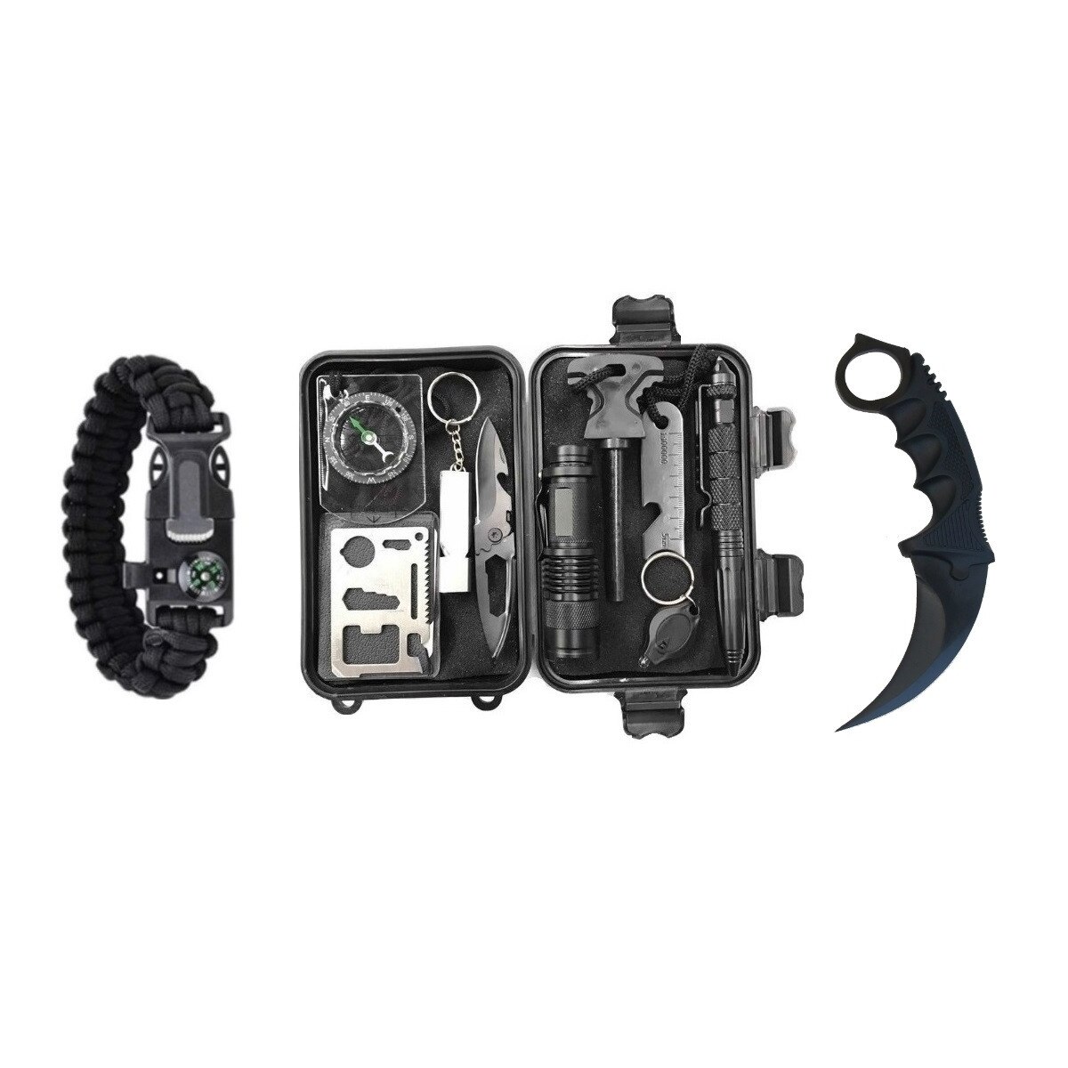 Kit supravietuire TigerClaw, multifunctional 14 in 1