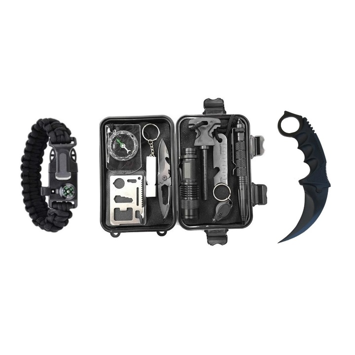 Kit supravietuire TigerClaw, multifunctional 14 in 1