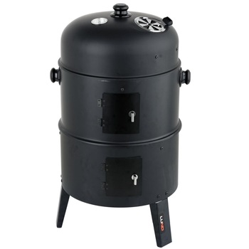 Afumatoare si gratar portabil pentru gradina Lund 99633, 46x41.5x77cm, termometru Afumatoare si gratar portabil pentru gradina Lund 99633, 46x41.5x77cm, termometru