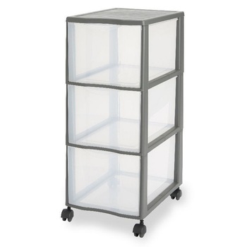 Dulap Kontor 3 sertare, 365 x 260 x 635 mm, gri Dulap Kontor 3 sertare, 365 x 260 x 635 mm, gri