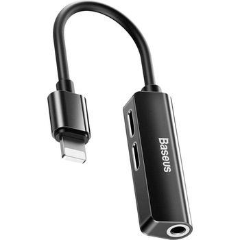 Adaptor Audio Baseus Lightning - 2 X Lightning / 3.5 Mm L52, CALL52-01, Negru Adaptor Audio Baseus Lightning - 2 X Lightning / 3.5 Mm L52, CALL52-01, Negru