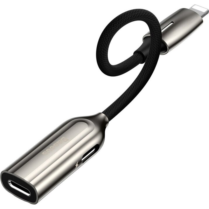 Adaptor Audio Baseus Lightning - Lightning / Lightning L55, CALL55-0A, Gri