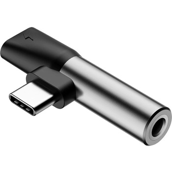 Adaptor Audio Baseus USB Type-C - USB Type-C / 3.5 mm L41, CATL41-S1, Argintiu Adaptor Audio Baseus USB Type-C - USB Type-C / 3.5 mm L41, CATL41-S1, Argintiu