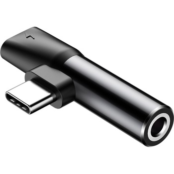 Adaptor Audio Baseus USB Type-C - USB Type-C / 3.5 mm L41, CATL41-01, Negru Adaptor Audio Baseus USB Type-C - USB Type-C / 3.5 mm L41, CATL41-01, Negru