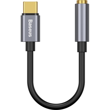 Adaptor Audio Baseus USB Type-C la 3.5 mm L54, 0.09 m, CATL54-0G, Gri Adaptor Audio Baseus USB Type-C la 3.5 mm L54, 0.09 m, CATL54-0G, Gri