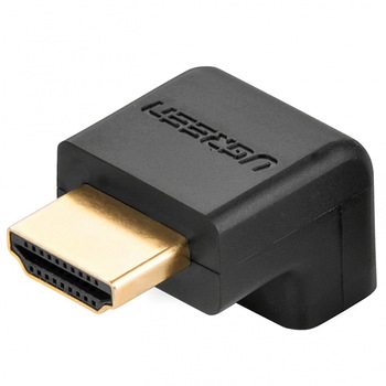 Adaptor Conversie UGREEN HDMI la HDMI Down Angle, Forma L, Negru Adaptor Conversie UGREEN HDMI la HDMI Down Angle, Forma L, Negru