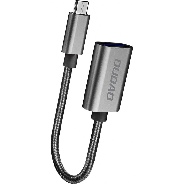 Adaptor OTG Dudao USB la MicroUSB L15M, Negru